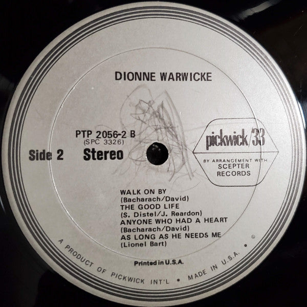 Dionne Warwick - Make It Easy On Yourself | Excellent (EX) Excellent (EX)-The Happy Cap