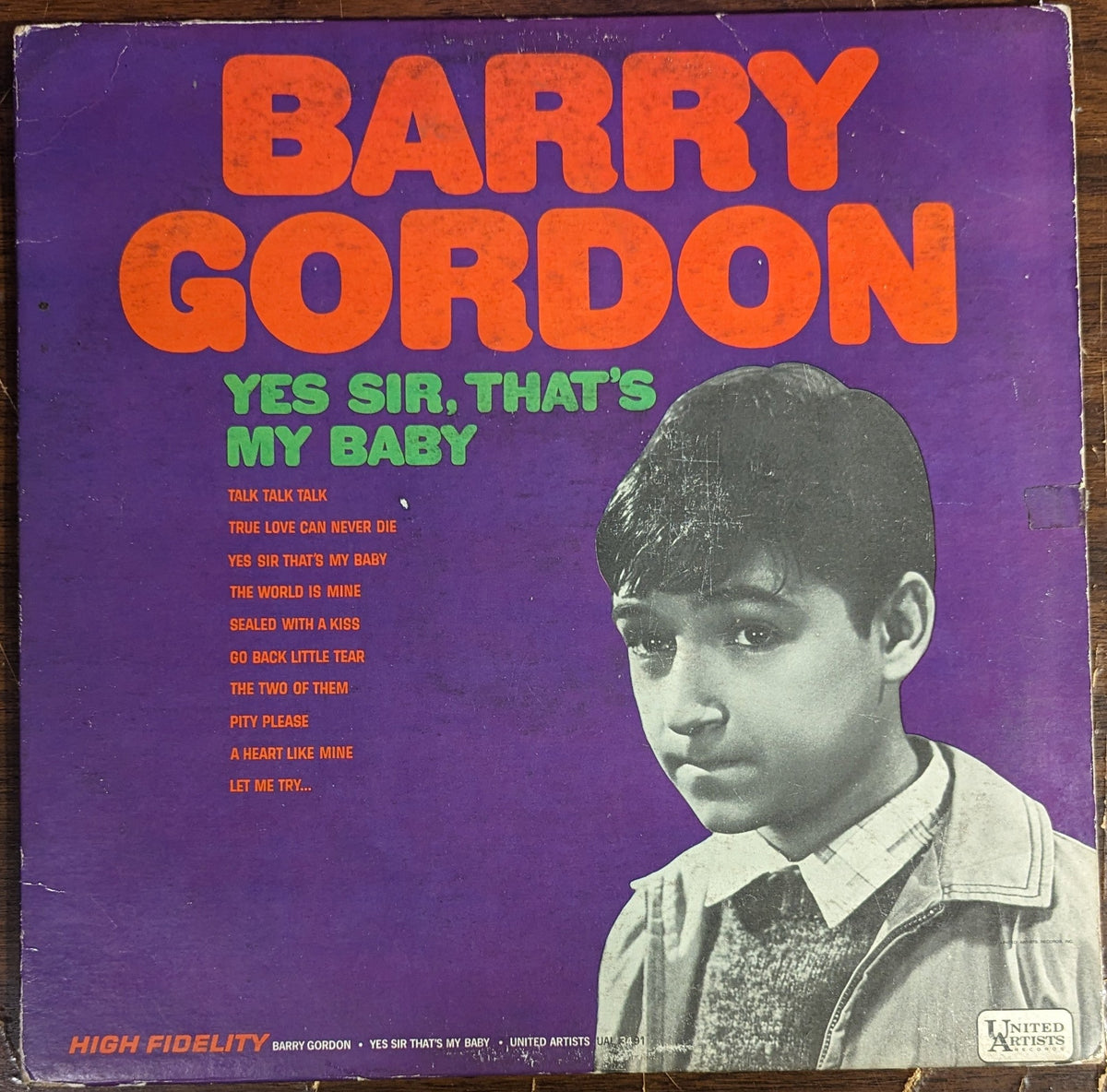 Barry Gordon - Yes Sir, That's My Baby*PROMO* | Very Good (VG) Very Good (VG)-The Happy Cap
