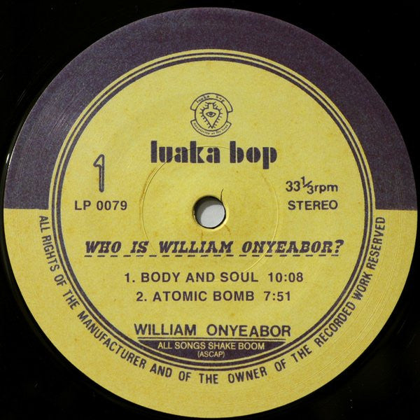 William Onyeabor - Who Is William Onyeabor? (3xVINYL) | Mint (M) Mint (M)-The Happy Cap
