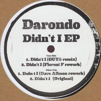Darondo - Didn't I EP (VINYL REPRESS) | Mint (M) Generic-The Happy Cap