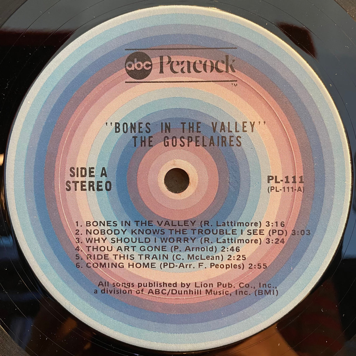 The Gospelaires - Bones In The Valley | Excellent (EX) Very Good (VG)-The Happy Cap