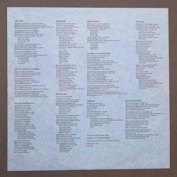 Graham Nash - Wild Tales | Near Mint (NM) Near Mint (NM)-The Happy Cap