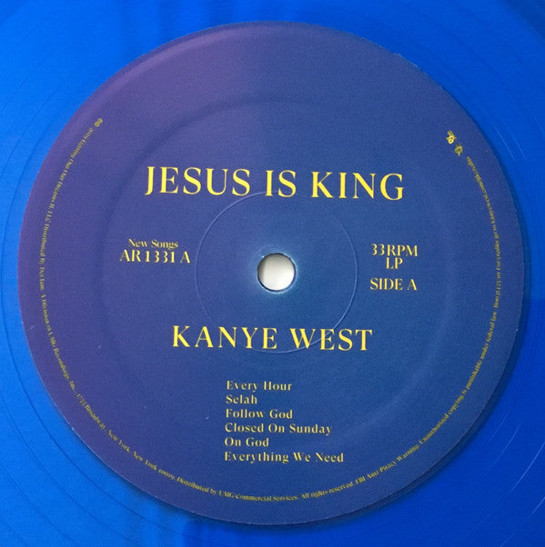 Kanye West - Jesus Is King (TRANSLUCENT BLUE VINYL) | Mint (M) Mint (M)-The Happy Cap