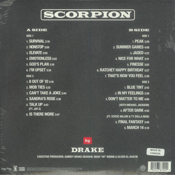 Drake Scorpion 2xLP Mint (M) Mint (M)-The Happy Cap