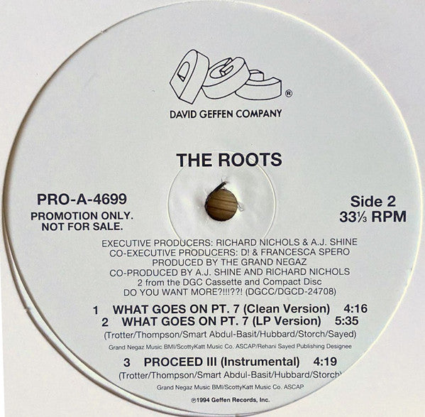 The Roots - Proceed (Pts 1&3) | Near Mint (NM) Excellent (EX)-The Happy Cap