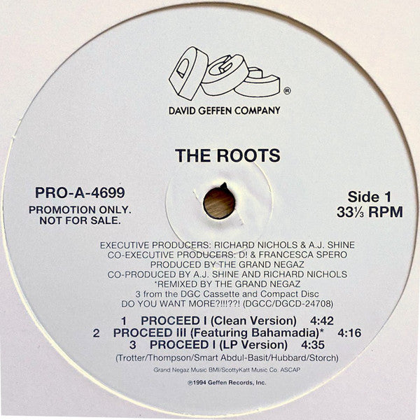 The Roots - Proceed (Pts 1&3) | Near Mint (NM) Excellent (EX)-The Happy Cap