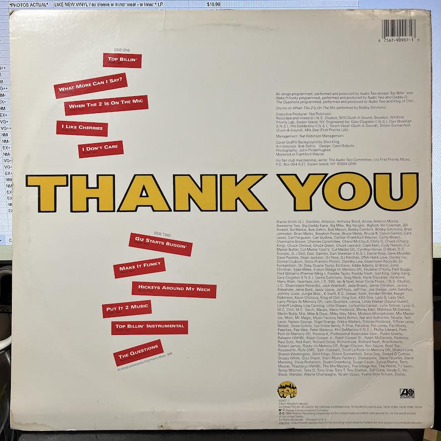 Audio Two - What More Can I Say? (VINYL) | Near Mint (NM) Excellent+ (EX+)-The Happy Cap