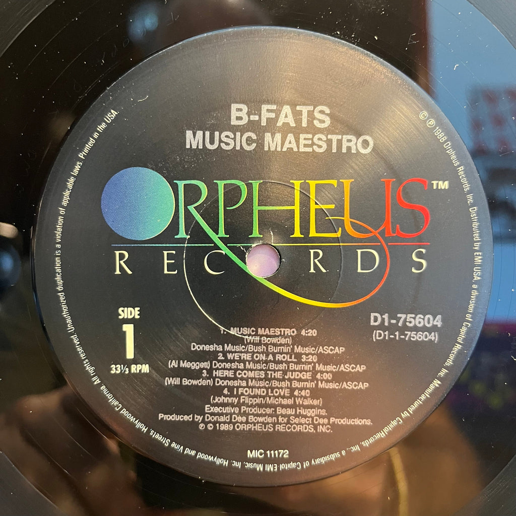 B-Fats - Music Maestro | Near Mint (NM) Excellent (EX)-The Happy Cap