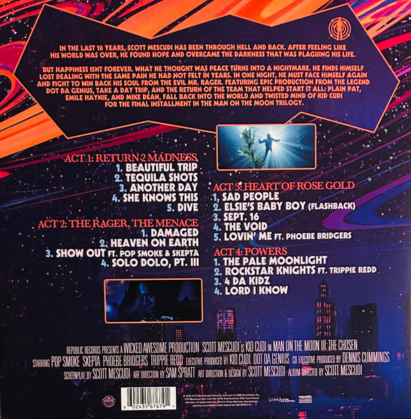 Kid Cudi - Man On The Moon III: The Chosen (TRANSLUCENT SEA BLUE 2xVINYL) | Near Mint (NM) Near Mint (NM)-The Happy Cap
