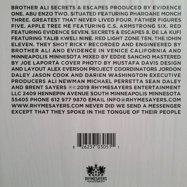 Brother Ali - Secrets & Escapes | Mint (M) Mint (M)-The Happy Cap