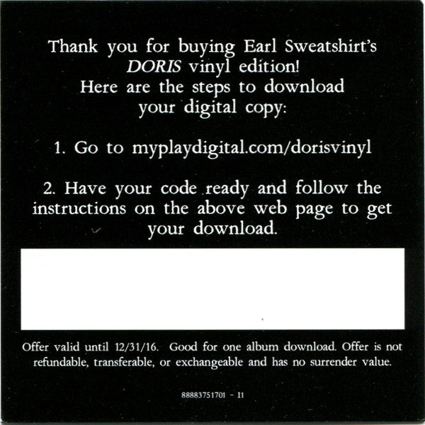 Earl Sweatshirt - Doris | Mint (M) Mint (M)-The Happy Cap