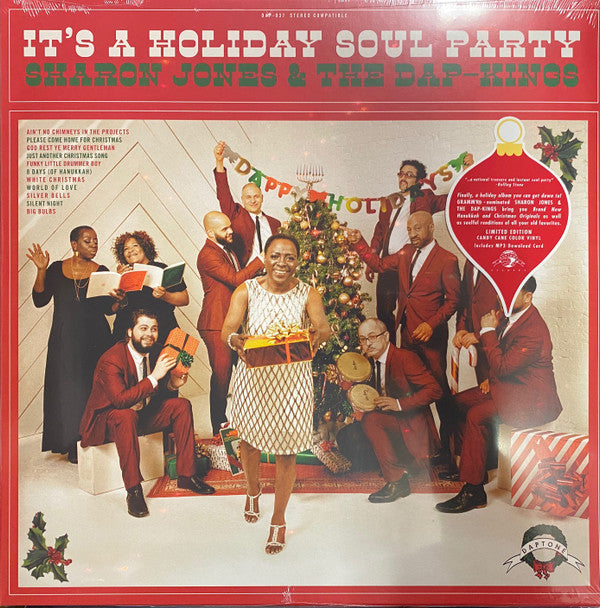 Sharon Jones & The Dap-Kings - It's A Holiday Soul Party (CANDY CANE VINYL) | Mint (M) Mint (M)-The Happy Cap