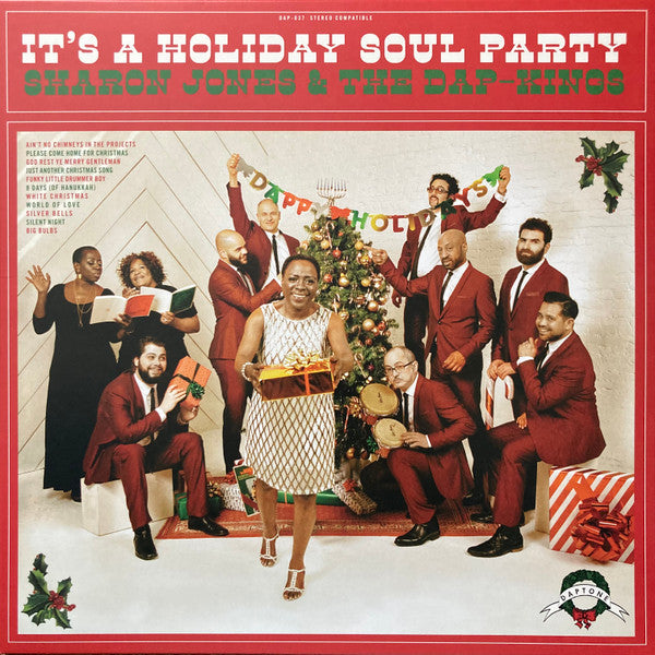 Sharon Jones & The Dap-Kings - It's A Holiday Soul Party (CANDY CANE VINYL)*DISCOUNTED* |-The Happy Cap