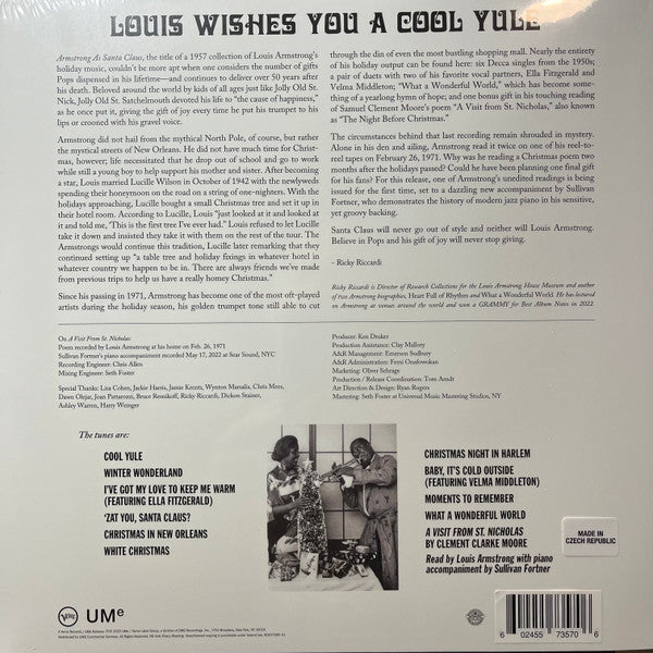 Louis Armstrong - Louis Wishes You A Cool Yule (GREEN VINYL) | Mint (M) Mint (M)-The Happy Cap
