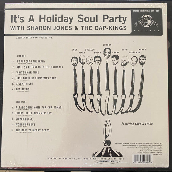 Sharon Jones & The Dap-Kings - It's A Holiday Soul Party (CANDY CANE VINYL)*DISCOUNTED* |-The Happy Cap