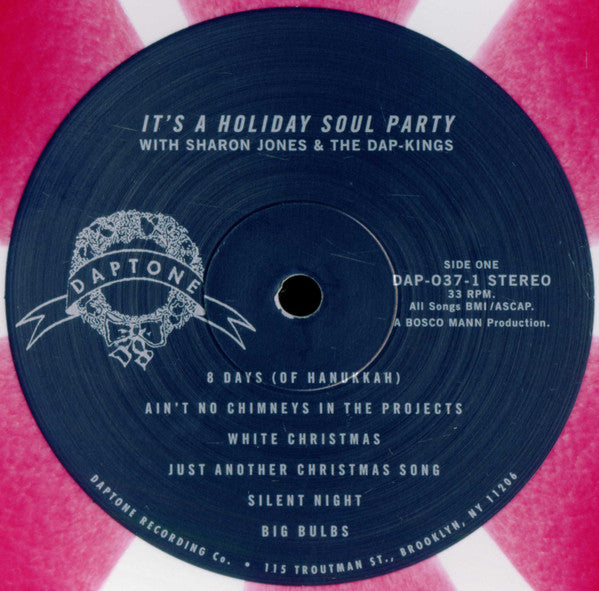 Sharon Jones & The Dap-Kings - It's A Holiday Soul Party (CANDY CANE VINYL)*DISCOUNTED* |-The Happy Cap