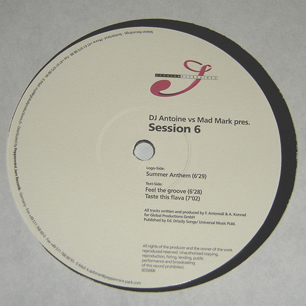 DJ Antoine vs. Mad Mark - Session 6 | Very Good Plus (VG+) Very Good Plus (VG+)-The Happy Cap