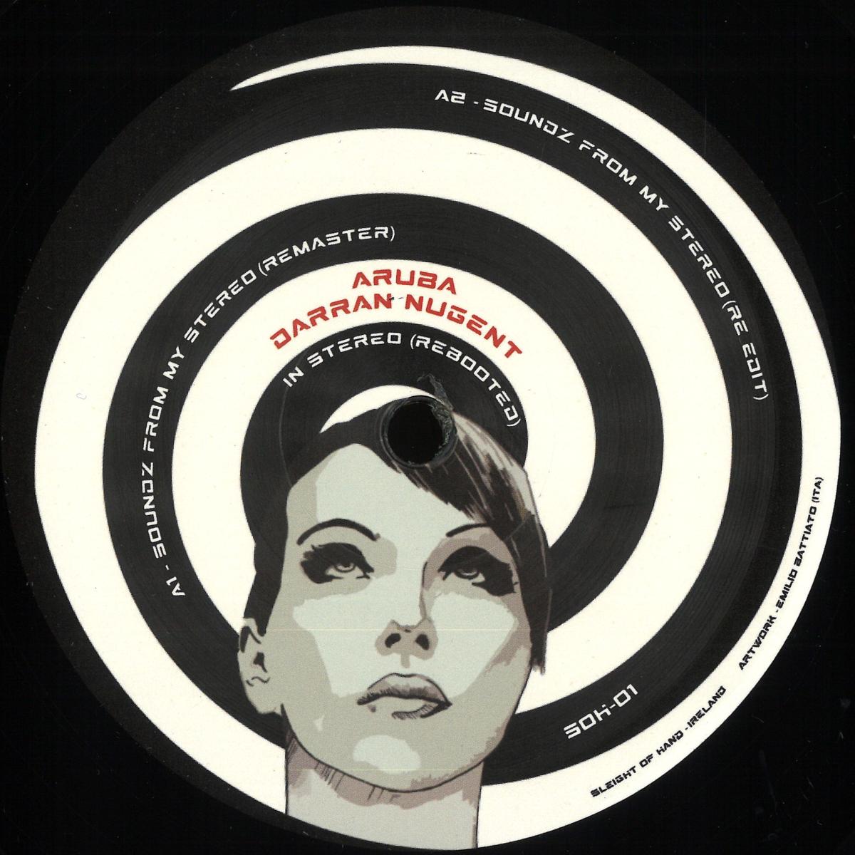 Aruba, Darran Nugent - Soundz From My Stereo (VINYL 12" Sleight of Hand SOH-01) | NEW Mint (M) Mint (M)-The Happy Cap