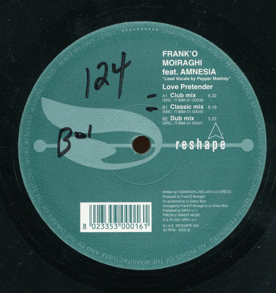 Frank 'O Moiraghi - Love Pretender (VINYL) | Near Mint (NM) Near Mint (NM)-The Happy Cap