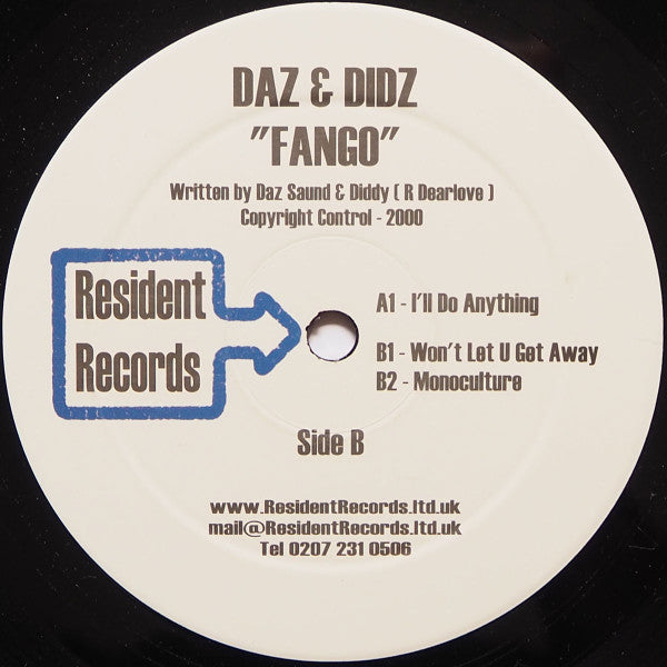 Daz & Didz - Fango | Very Good Plus (VG+) Excellent (EX)-The Happy Cap