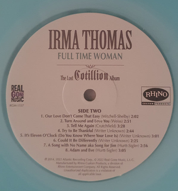 Irma Thomas - Full Time Woman (The Lost Cotillion Album) | Mint (M) Mint (M)-The Happy Cap