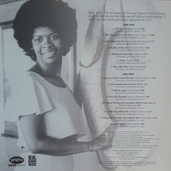 Irma Thomas - Full Time Woman (The Lost Cotillion Album) | Mint (M) Mint (M)-The Happy Cap