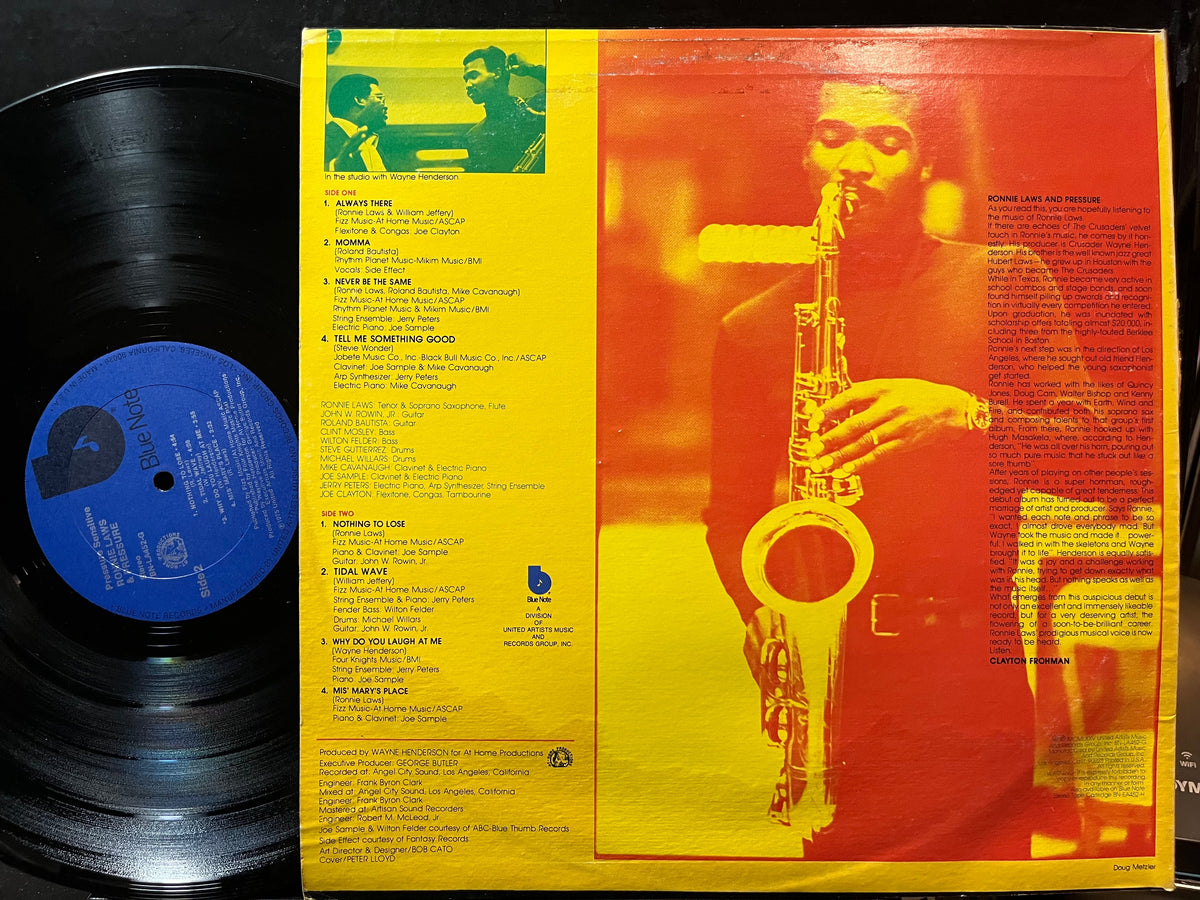 Ronnie Laws - Pressure Sensitive (VINYL) | Mint (M) Excellent (EX)-The Happy Cap