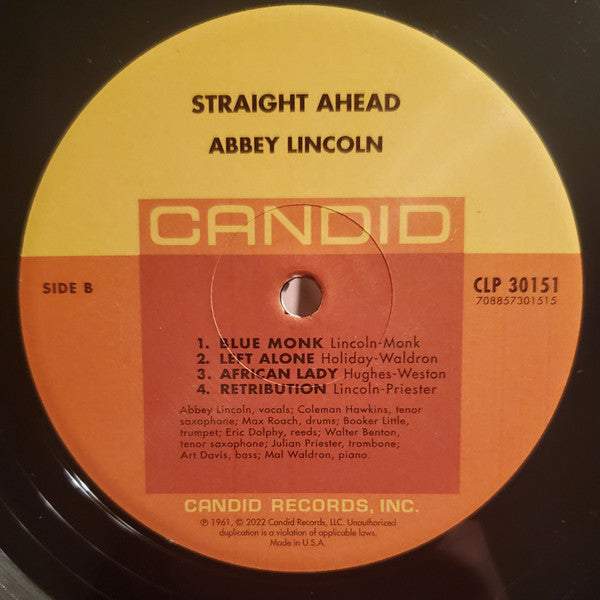 Abbey Lincoln - Straight Ahead | Mint (M) Mint (M)-The Happy Cap