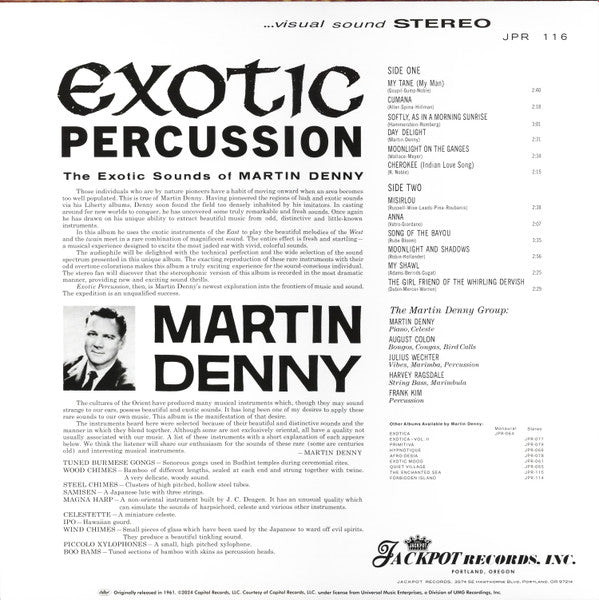 Martin Denny - Exotic Percussion (SEA GLASS VINYL) | Mint (M) Mint (M)-The Happy Cap