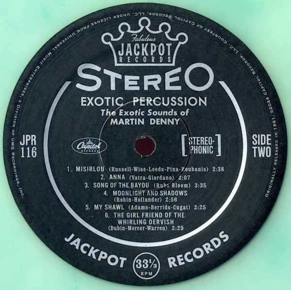 Martin Denny - Exotic Percussion (SEA GLASS VINYL) | Mint (M) Mint (M)-The Happy Cap