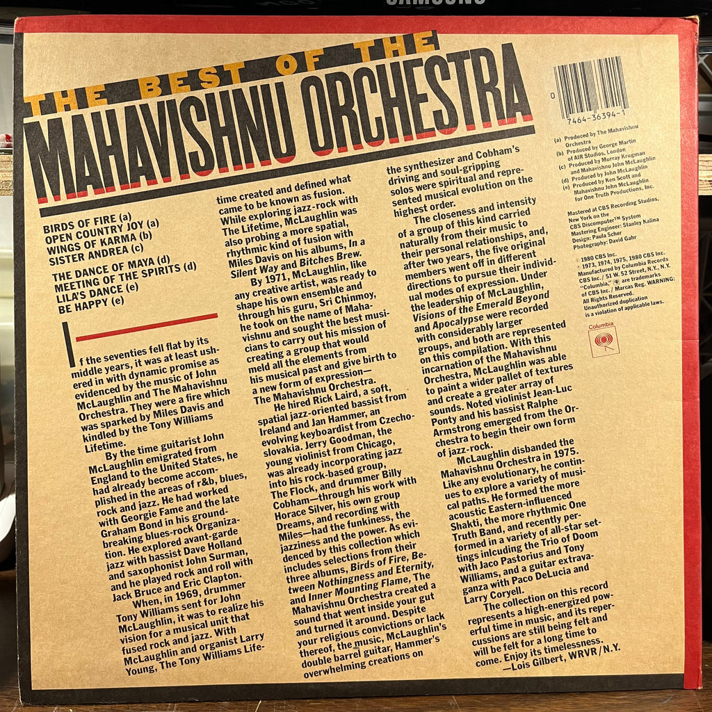 Mahavishnu Orchestra - The Best Of The Mahavishnu Orchestra (LP) | Near Mint- (NM-)-The Happy Cap