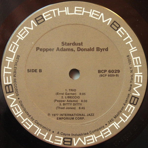 Pepper Adams - Stardust - The Bethlehem Years | Near Mint (NM) Very Good Plus (VG+)-The Happy Cap