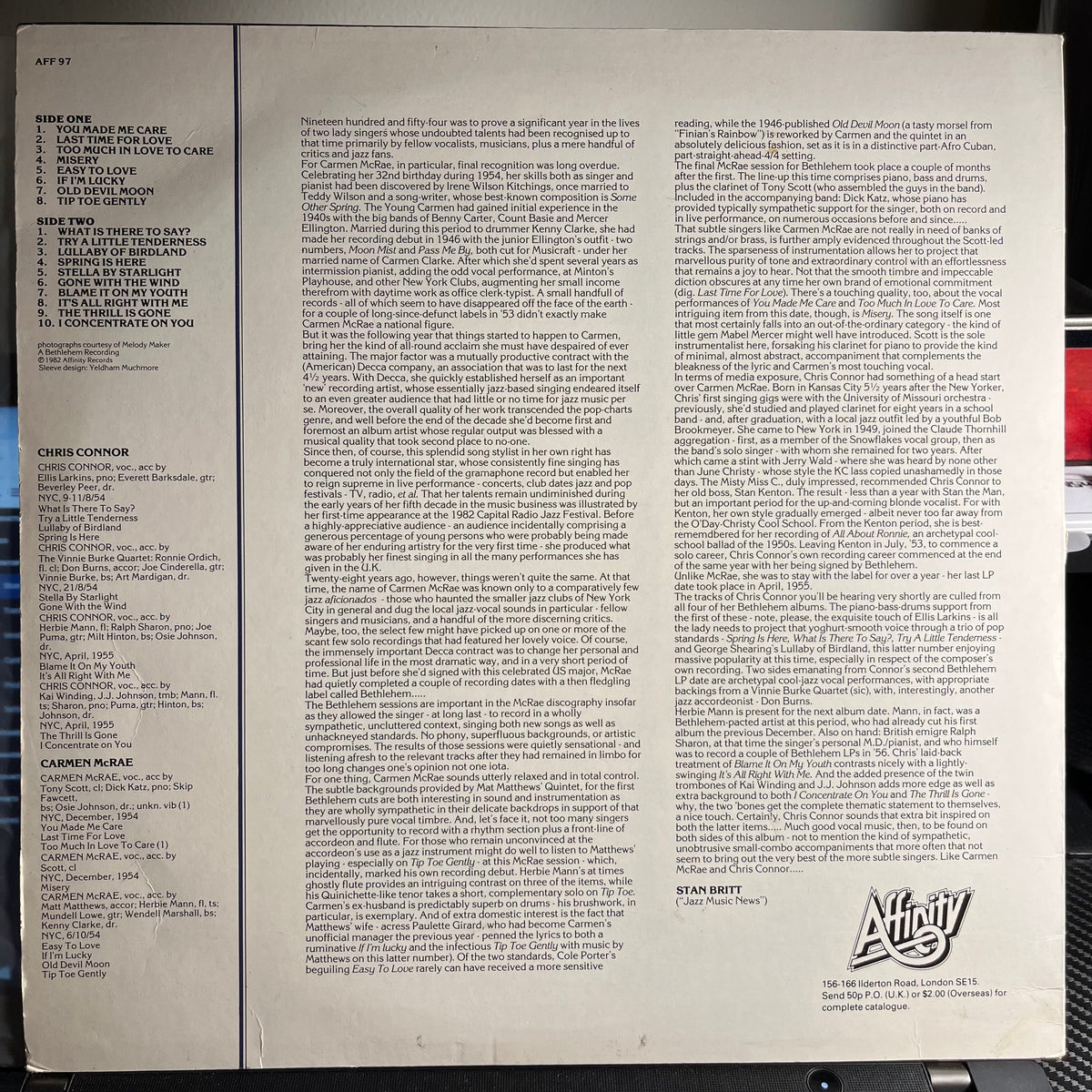 Chris Connor - I Hear Music *UK* | Near Mint (NM) Near Mint (NM)-The Happy Cap