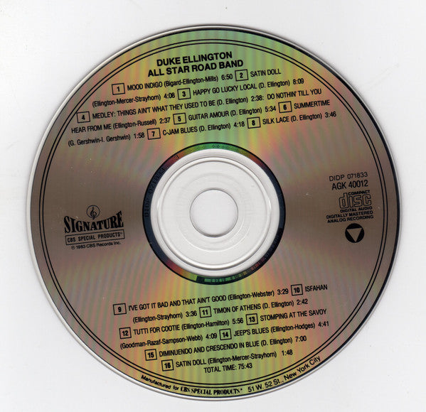 Duke Ellington - All Star Road Band (CD) | Near Mint (NM) Near Mint (NM)-The Happy Cap