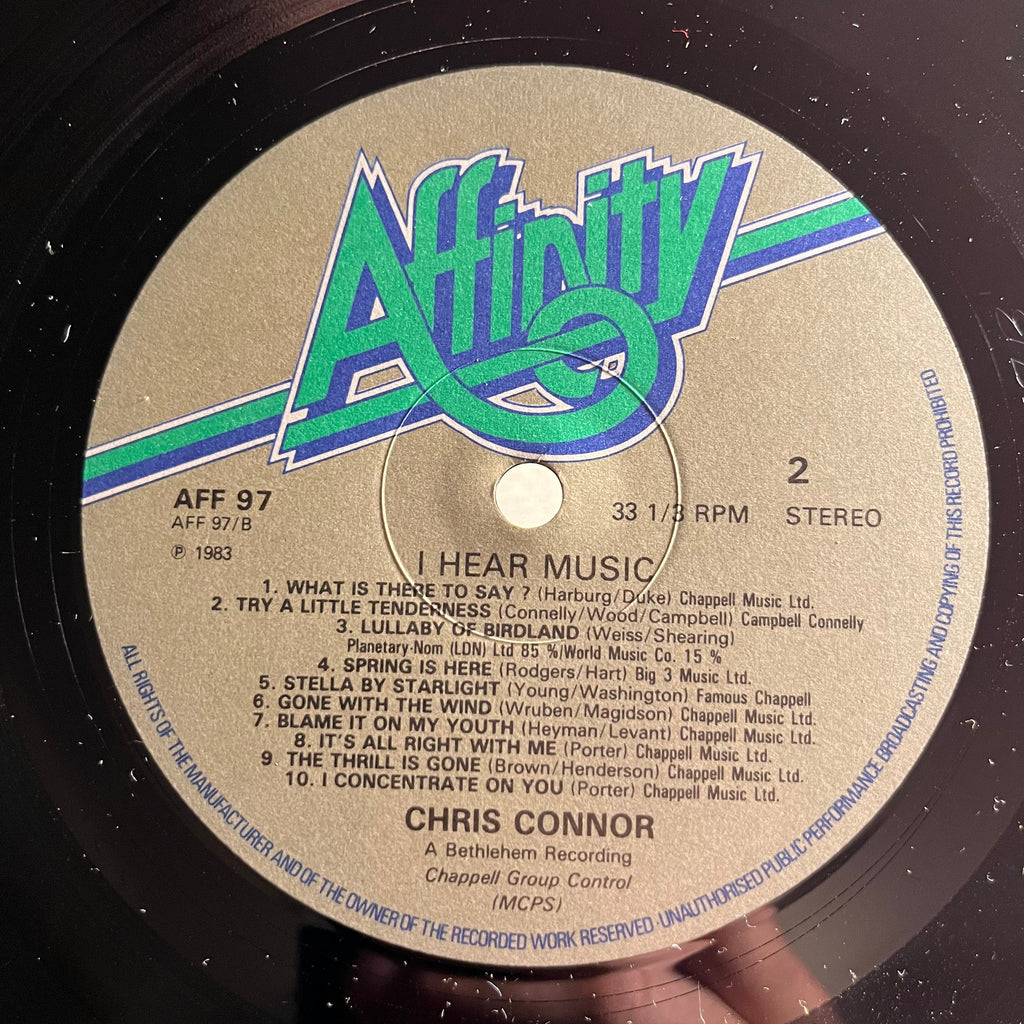 Chris Connor - I Hear Music *UK* | Near Mint (NM) Near Mint (NM)-The Happy Cap