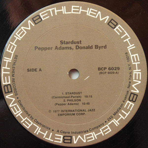 Pepper Adams - Stardust - The Bethlehem Years | Near Mint (NM) Very Good Plus (VG+)-The Happy Cap