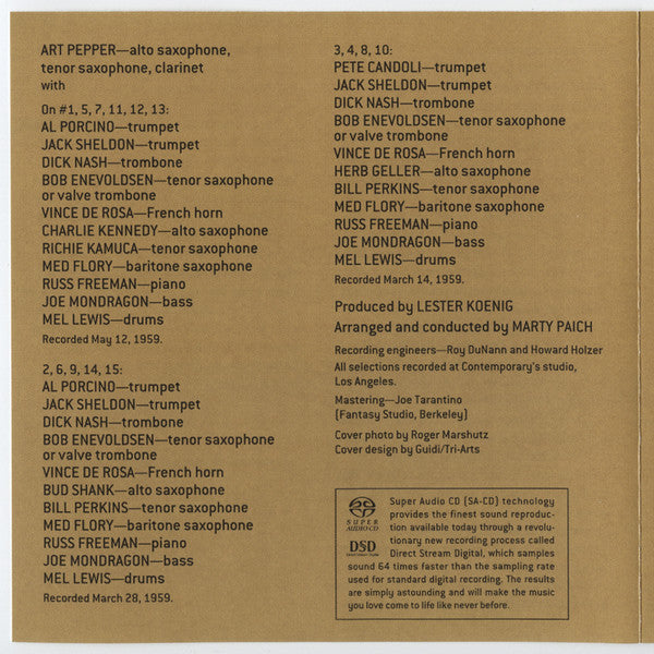 Art Pepper - Art Pepper + Eleven (Modern Jazz Classics)(SACD) | Near Mint (NM) Near Mint (NM)-The Happy Cap