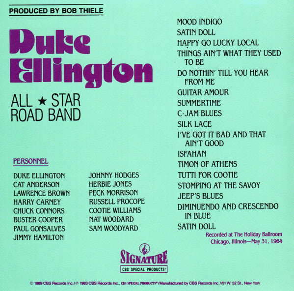 Duke Ellington - All Star Road Band (CD) | Near Mint (NM) Near Mint (NM)-The Happy Cap