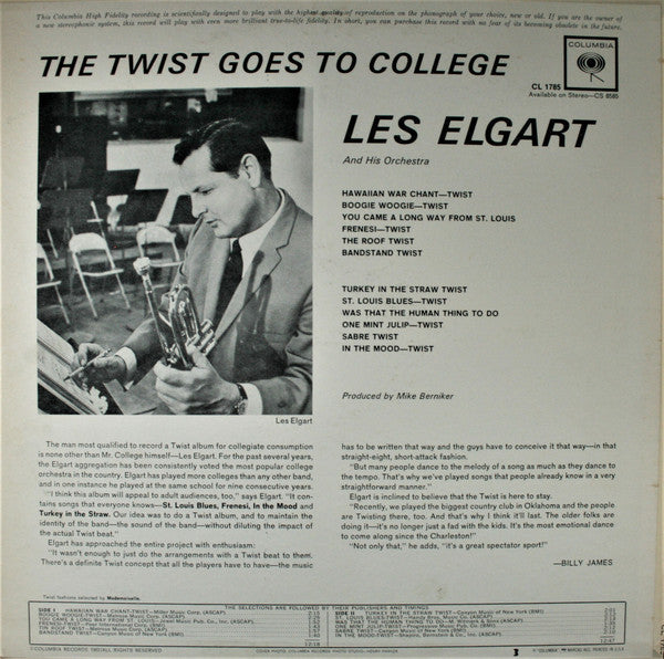 Les Elgart And His Orchestra - The Twist Goes To College | Very Good Plus (VG+) Near Mint (NM)-The Happy Cap