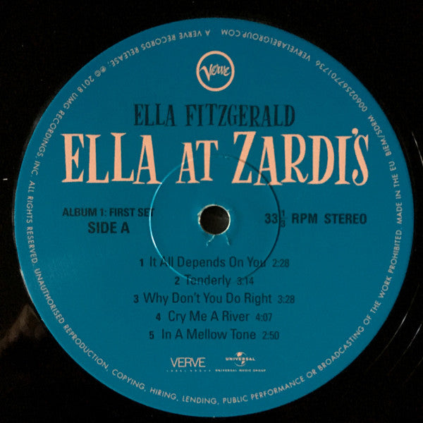 Ella Fitzgerald - Ella At Zardi's | Mint (M) Mint (M)-The Happy Cap