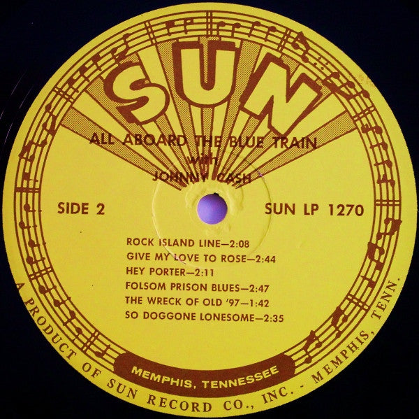 Johnny Cash - All Aboard The Blue Train | Very Good Plus (VG+) Very Good (VG)-The Happy Cap