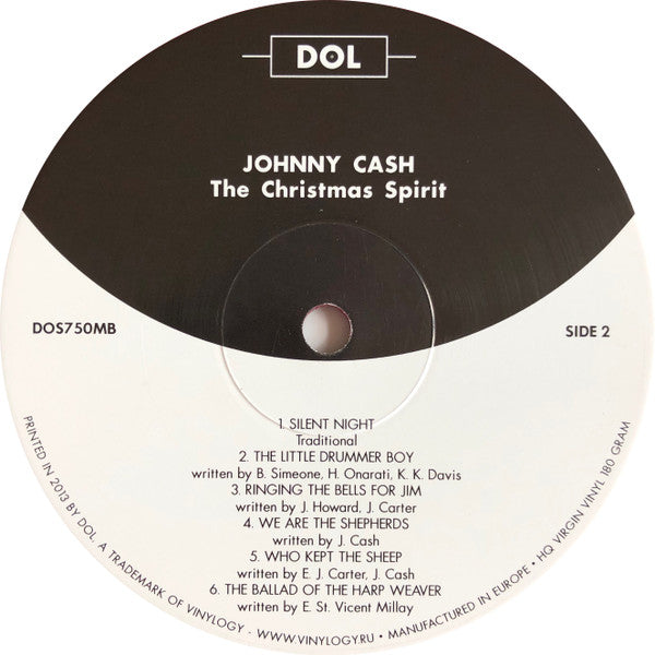 Johnny Cash The Christmas Spirit DOL LP, Album, RE, Red Mint (M) Mint (M)-The Happy Cap