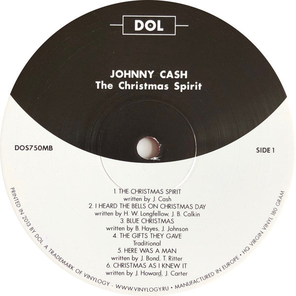 Johnny Cash The Christmas Spirit DOL LP, Album, RE, Red Mint (M) Mint (M)-The Happy Cap