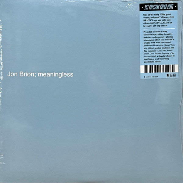 Jon Brion  Meaningless | Mint (M) Mint (M)-The Happy Cap