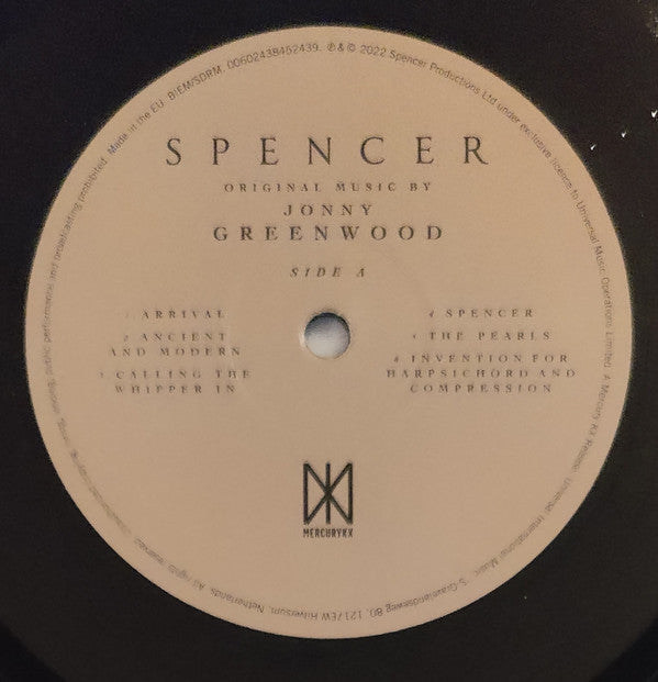 Jonny Greenwood - Spencer (Original Motion Picture Soundtrack) | Mint (M) Mint (M)-The Happy Cap