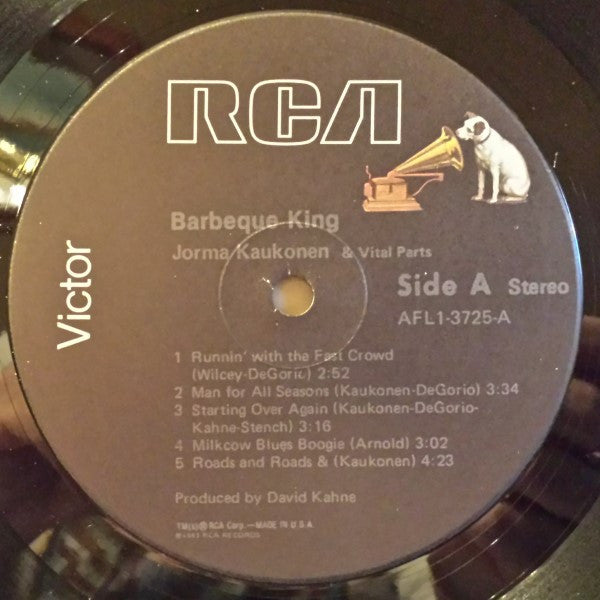 Jorma Kaukonen & Vital Parts - Barbeque King | Near Mint (NM) Near Mint (NM)-The Happy Cap