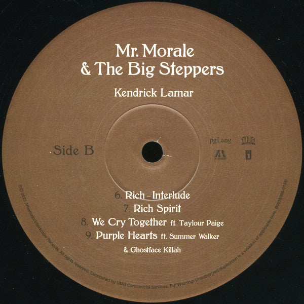 Kendrick Lamar Mr. Morale & The Big Steppers pgLang, Top Dawg Entertainment, Aftermath Entertainment, Interscope Records 2xLP, Album, 180 Mint (M) Mint (M)-The Happy Cap