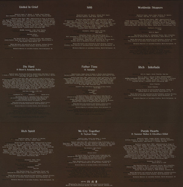 Kendrick Lamar Mr. Morale & The Big Steppers pgLang, Top Dawg Entertainment, Aftermath Entertainment, Interscope Records 2xLP, Album, 180 Mint (M) Mint (M)-The Happy Cap