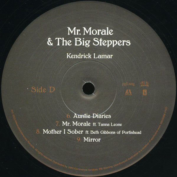 Kendrick Lamar Mr. Morale & The Big Steppers pgLang, Top Dawg Entertainment, Aftermath Entertainment, Interscope Records 2xLP, Album, 180 Mint (M) Mint (M)-The Happy Cap