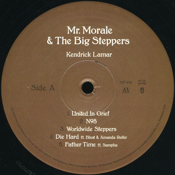 Kendrick Lamar Mr. Morale & The Big Steppers pgLang, Top Dawg Entertainment, Aftermath Entertainment, Interscope Records 2xLP, Album, 180 Mint (M) Mint (M)-The Happy Cap
